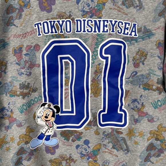 Vintage Y2K DisneySea 01 Hoodie Rare Japan Streetwear Mickey Exclusive Large - Picture 2 of 6